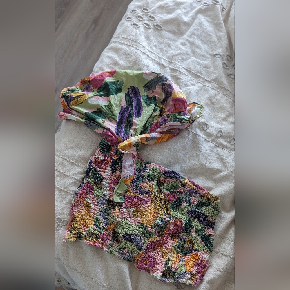 Zara one shoulder crop top